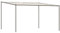 vidaXL Pavillon, Gartenpavillon Überdachung Stahlrahmen, Pergola Vordach für Terrasse Garten, Partyzelt Sonnnenschutz, Weiß 4x4m 180g/m² Stoff Stahl
