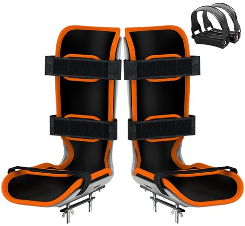 HNLIY Beinstütze für motorisierte Pedaltrainer und elektrische Mini-Heimtrainer, universelle weiche Schiene und Pedale, jeweils 1 Paar, grau