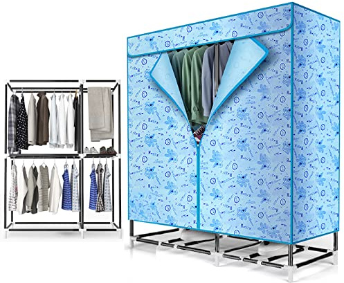 Tendedero eléctrico para ropa, armario de secado con calefacción, 1800 W, ventilador de aire caliente (impresión de hierro)