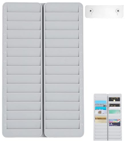 Soporte De Pared para Tarjetas De Pared, Soporte De Pared Para Tarjetas De Empleado, Montado Pared Porta Tarjeta De Asistencia, 28 Ranuras De Tarjetaes, Clasificacin De Tarjeta, para Oficinas