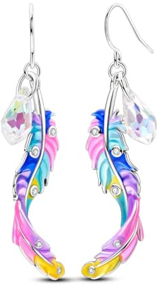NARMO 925 Sterling Silver Dangle Ear Fish Hook Fashion Earrings for Women