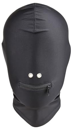 JIAHG Full Cover Fetisch Kopfmaske SM Maske Bondage Maske Mund öffnen Gesichtsmaske Sexy Augenmaske Frauen Sturmhaube