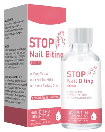 Sghtil Vernis Amer Anti-Rongement d'Ongles - Liquide Amer Anti-Ongles 30ml Arrêt Morsure,Traitement Longue Durée Renforceur d'Ongles pour et Bébés sans Substances Nocives