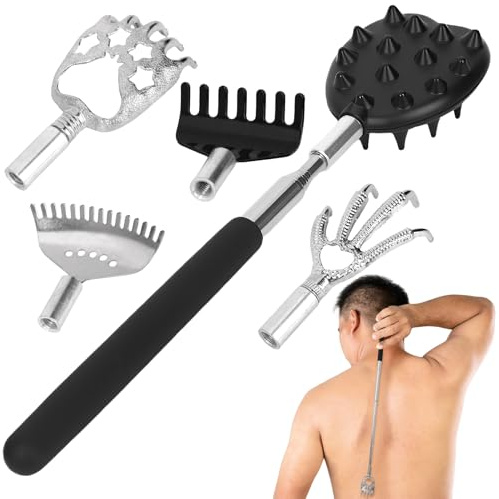Rascador Espalda Extensible Con 5 Cabezas Intercambiables Regalos Originales Para Hombre Regalos Originales Para Mujer Ideal Para Cumpleaños Y San Valentín