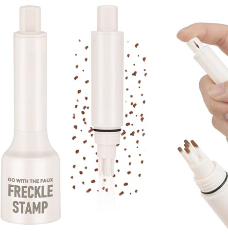 LOPHE Stylo à Taches de Rousseur - Points Naturels Réglables, Tenue Imperméable 12H, Formule Douce - Pour Tous Styles (Quotidien/Festif) - Teint Foncé, 3# FONCÉ