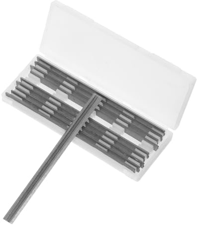 Gadpiparty Lot de 10 Lames de Raboteuse Électriques en Acier Haute Vitesse 82x5.5x1.1mm, Tranchantes et Résistantes pour Travail du Bois et Fabrication de Meubles