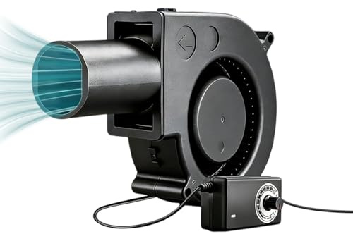 Ventilador de soplado de barbacoa,Ventilador Inflable Ajustable Con Controlador de Velocidad Variable A 12 Voltios - Ventilador Del Movimiento De Aire,Para Chimenea Parrilla Barbacoa Forja Camping
