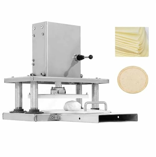 Máquina eléctrica de prensa de pizza, máquina formadora de pizza resistente para laminar masa, máximo 22 cm, prensa de masa de pizza para uso doméstico