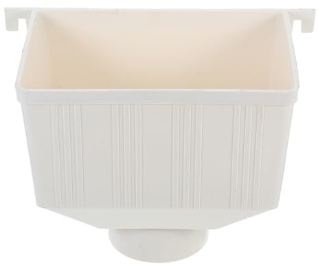 Tubo di Scarico Pioggia Pvc Quadrato Beige per Grondaia | Raccolta Acqua Piovana, Uso Esterno per Casa, Materiale Plastico Resistente