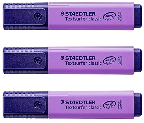 'Staedtler - Set di 3 evidenziatori Textsurfer Classic, Viola