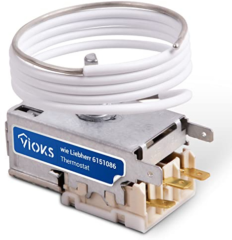 VIOKS - Termostato para frigorífico, regulador de Temperatura análogo a Parte Alternativa Ranco K59-L1287, Parte Alternativa Apta, Entre Otras, como análoga a Liebherr 6151086