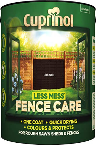 Cuprinol Less Mess Fence Care Paint - Rich Oak 5L