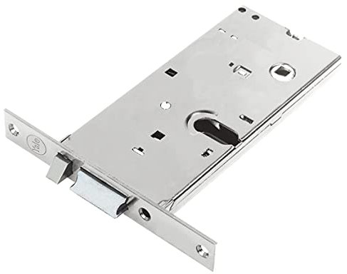 Elektrische Schloss-Stirnband '950' für Türen aus Aluminium. GUMMIERTES FINISH. Bohrung Oval für Zylinder, Falle und Kolben-Ladekabel reversibel. Verschlussschraube für Zylinder. Ohne Zylinder. Stromversorgung 12 V. Mit Schnapper.