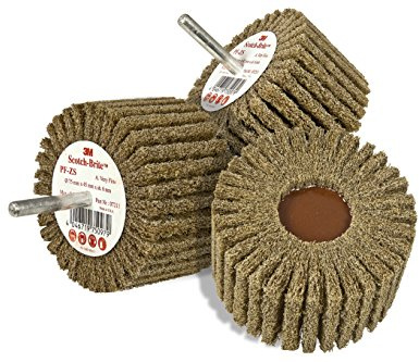 3 M Scotch Brite-PF-ZS Typ A, 75 x 45 x 6 mm Schaft, montiert, geschliffen, poliert, Bürste und Klappe