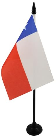 AZ FLAG Bordsflagga Chile 15x10 cm Chilensk 100D Polyester Plastfot