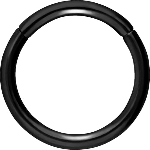PIERCINGLINE Segmentring Clicker aus Titan - Piercing für Nase, Septum, Ohr, Helix oder Tragus