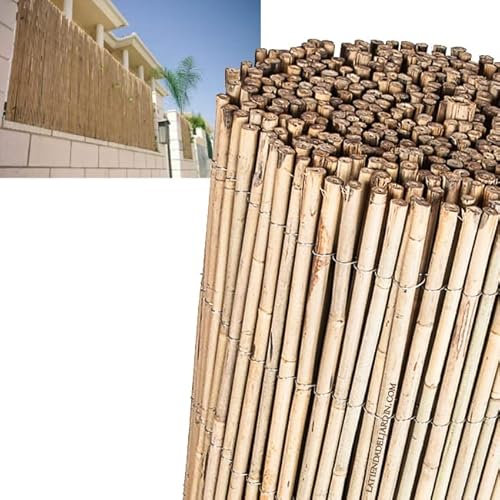 Suinga CANNE DI BAMBU' NATURALE completa 1,2 x 5 metri, Occultamento 95%, stecche di bambù naturali che conferiscono resistenza e durata.