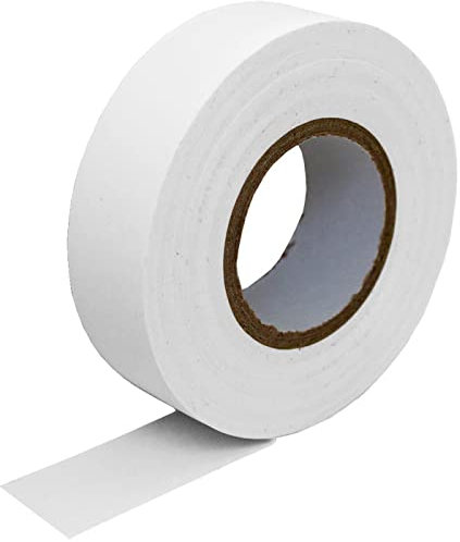 Lumonic 1 rollo Cinta aislante PVC 19mm x 20m cinta adhesiva blanca Isotape I Adecuado para electricistas y aficionados I Cinta aislante en varias longitudes y colores