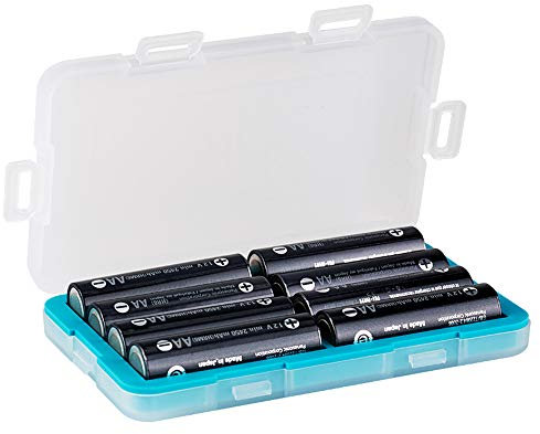 JJC Batteriebox Batterie Aufbewahrungsbox Wasserfest für 8X AA / 14500 Akku Batterien Wiederaufladbar, Batterie Schutzbox & Akku Battery Case Box