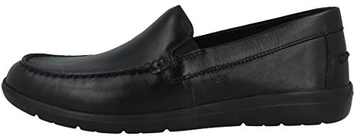 Geox Uomo U Leitan E Mocassini Uomo, Nero (Black), 41 EU