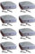 90mm x 90mm Metal Fence Post Top Cap, Galvanised Steel Pyramid - Pack of 8