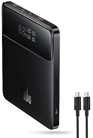 Baseus Powerbank 20000mAh 100W Blade HD, Caricabatterie Portatile, Ricarica Rapida PD 3.0 con 2 usb C e 2 usb A, compatibile con MacBook iPad, iPhone 15 pro, Samsung Galaxy Steam Deck ROG Ally Switch