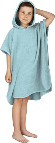 normani Kinder-Badeponcho Strandponcho - Handtuch-Poncho aus 100% natürlicher Bio-Baumwolle Handtuch Cape Badetuch mit Kapuze für Jungen und Mädchen 2-13 Jahre