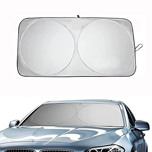 YZECEBNF Sonnenschutz Auto Frontscheibe Für FIAT 500/500C/500E/Abarth 500 2007-2024, Frontscheibenabdeckung Windschutzscheibe Sonnenblende Faltbarer UV-Schutzabdeckung Wärmeisolierung Autozubehör