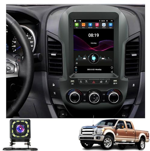 GQQSXZNTD Android 10 Automóvil Estereo para Ford Ranger F250 2011-2016, Sistema Navegación Automática Pantalla Táctil Multifuncional 9 Pulgadas, Radio Automóvil con Carplay GPS W(Size:Octa Core 4+64G)
