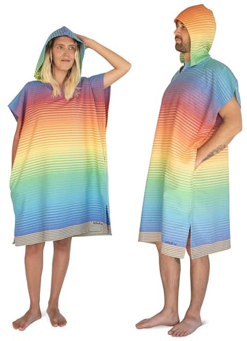 LeStoff Badeponcho, 100% Bio-Baumwolle, Rainbow, Größe L