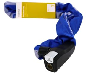Lucchetto a catena GAD-Anitro, 8 x 1100 mm, blu, sicuro, robusto, professionale, ideale per bicicletta, antifurto, anticorrosione