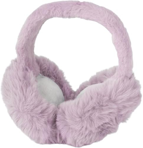 styleBREAKER Damen Ohrenwärmer Teddyfell Optik Flexibler Bügel | Ø 13 cm Ohrmuscheln, 29 cm langes Polyester-Band für guten Halt. Waschbarer Bezug. Bequemer Mützen-Ersatz gegen Winterkälte.