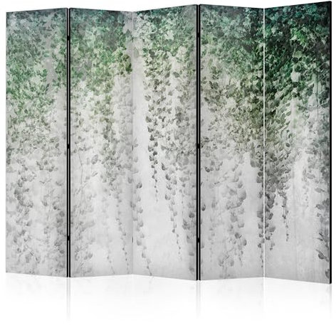 murando - Paravent intérieur Acoustique 225x172 cm - Séparateur de pièce avec Isolation phonique, Panneau insonorisant pour Bureau -Lierre Suspendu Tons Verts b-C-10119-z-a