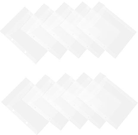 Sewroro A5 Binder Umschlag 10 Stück Bill Organizer Tasche Pvc Doppelloch Gestanzt Für Den Einsatz