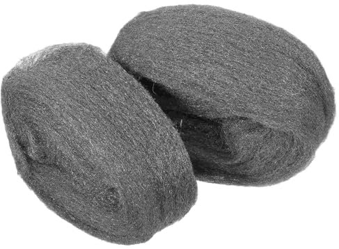 MKGAIN Stahlwolle 5 Stück Stahldraht Wiederverwendbare Drahtwolle Polierdrahtgeflecht Stahlwolle for Glas Stahlwolle for Holz Flexibler Wollstoff Stahldrahtwolle