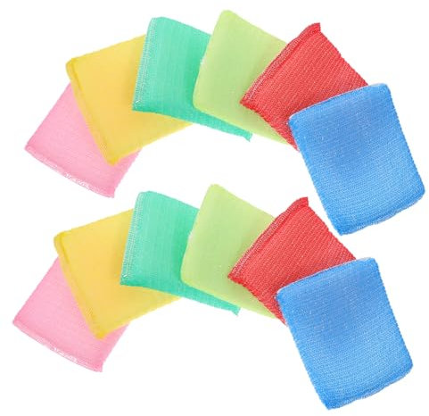 BUGUUYO 12 Stück Spülschwämme Aus Nylon Und Schaumstoff Kratzfreie Küchenschwämme in 4 Farben Effektive Reinigung Für Geschirr Und Besteck