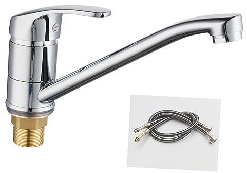Homoyoyo Moderner Küchen-badhahn - Spültisch-mischbatterie - Badezimmer-waschtischhahn - Drehbarer Wasserhahn Mit Brause - Langlebig Und Einfach Zu Installieren