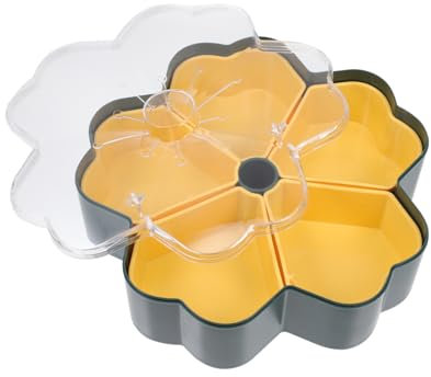 MAGICLULU Materiale Scatola Portaoggetti Per Snack Scatola Girevole Per Snack Da Festa Distributore Di Caramelle 4 Scomparti