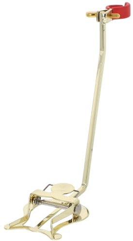 ibasenice Marschgabel für Waldhorn aus Edelstahl, Tragbarer Notenhalter | Goldfarbene Marschgabel aus Edelstahl, 21 X 6 X 5,2 Cm, Zum Fixieren Von NotenbläTtern Bei Probe, Auftritt und Marschmusik