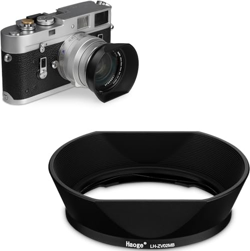 Haoge LH-ZV02MB Gegenlichtblende aus Metall für Voigtlander Nokton 35 mm f/1.4 II, 40 mm f1.4, 50 mm f1.5 II 28 mm f1.5 VM Halterung, Carl Zeiss Biogon T* 35 mm f2 ZM, 2.8/35 35 mm f2.8 ZM, 50 mm f2