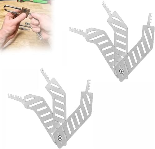 Lock Pick Set, Stainless Steel Lock Padlock Set, Clock Locks Picking Set for Shed, Gate, School Gym Locker, Fence, Toolbox,Storage (2Pcs)