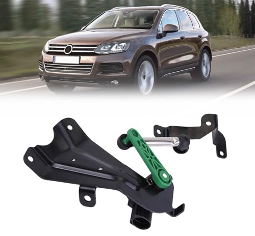 ISAKEN Niveausensor mit Gestänge Luftfederung für Q3 Alhambra CC Golf VI Passat Sharan Tiguan Xenon Scheinwerfer Leuchtweitenregulierung Sensor Höhenstandssensor Hinten Links 8D0941299B