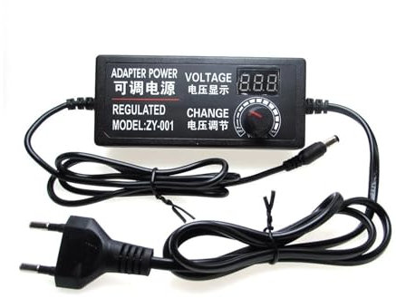 PDFEswm Fuente de alimentación CA CC 3V 5V 9V 12V 24V 36V 1A 2A 3A 5A 10A Adaptador de Fuente de alimentación Ajustable de 220V a 12V 5 12 24 V voltios(3V - 12V 10A,2 Plug)