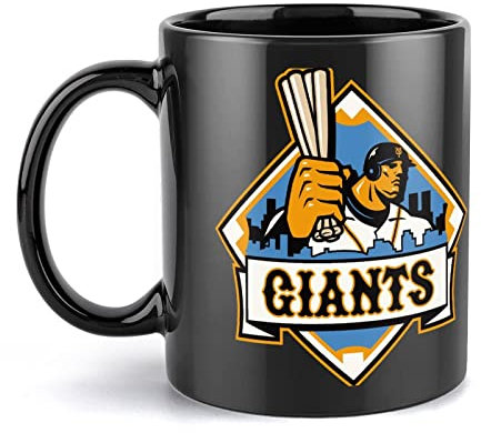 YINGD Tazza nera Yomiuri Giganti Tazze da caffè per casa cucina ufficio in ceramica creativa tazze da latte birra bicchieri per colazione tazze resistenti al calore tazza compleanno 330 ml