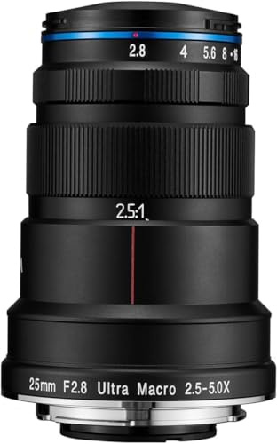 25mm f/2.8 2.5-5X Ultra Macro Manual Focus Lens for Sony E Mount Camera