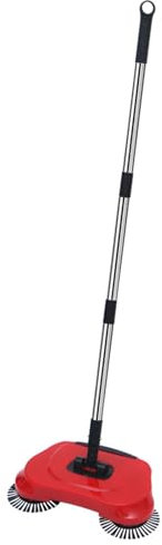 Nudorpn Spazzascarpe per una pulizia rapida, 3 in 1 multifunzionale spazzatrice manuale con manico regolabile, pulizia manuale del tappeto senza corrente per superfici in legno duro, pavimenti in