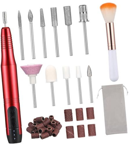 SAFIGLE Electric Nail Drill for Women Portable Nail File Machine with Rechargeable Battery for Manicure Pedicure Gel Polish Removal Professional Salon and Home Use