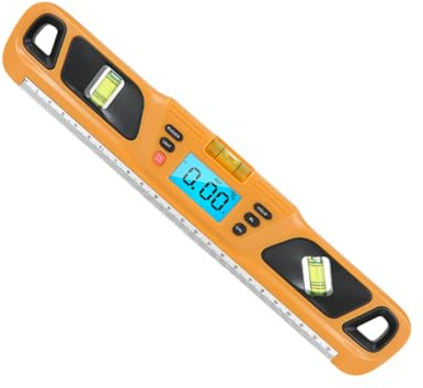 TEHAUX Backlit Level Frame Hanger Ruler Level Ruler Photo Frame Portable Balance Gauge Bubble Picture Hanging Tool Horizontal Measuring Instrument Abs Yellow