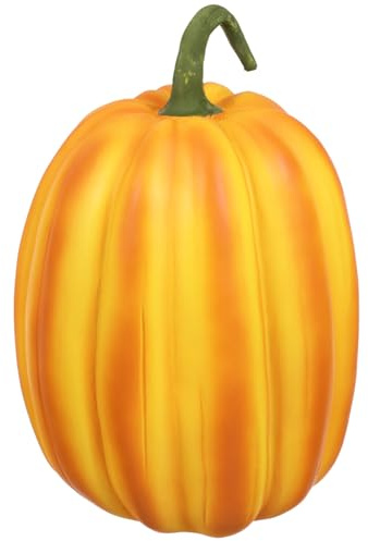 ZUNOXAZ Decoración de Halloween Calabaza de Resina para Escritorio Adorno Naranja para Fiesta Hogar Decoración Estética y Festiva para Otoño