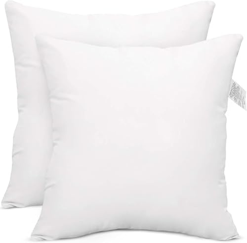 Cushion Inserts 45cm x 45cm - Pack of 2 Cushion Pads 18 x 18 Cushion Insert, Hollowfibre 45 x 45 Cushion Inner Square Pillows for Bed Hypoallergenic Inner Cushion Fillers